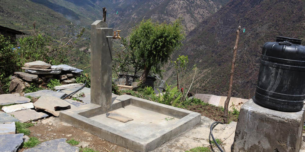तमान खोला गाउँपालिकाका एकसय सत्र घरमा खानेपानीका धारा जडान