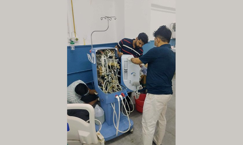 राप्ती स्वास्थ्य विज्ञान प्रतिष्ठानमा बिग्रेका डायलासिस मेसिन सञ्चालनमा