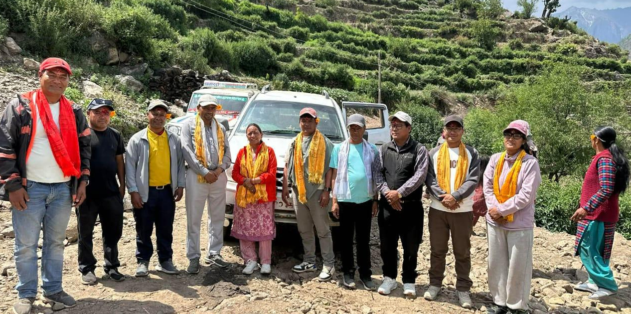 सडक पहुँच विस्तारसँगै हुम्लाको स्याँडा गाउँमा पहिलो पटक पुग्यो गाडी