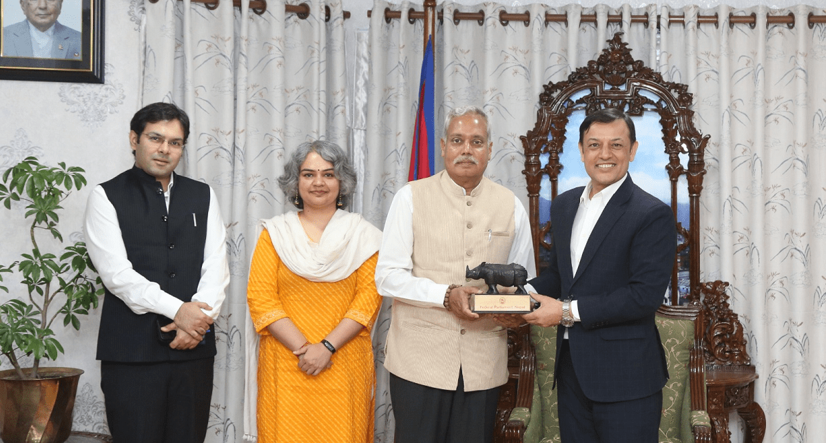 सभामुख अर्याल र भारतीय राजदूतकोबिच शिष्टाचार भेट