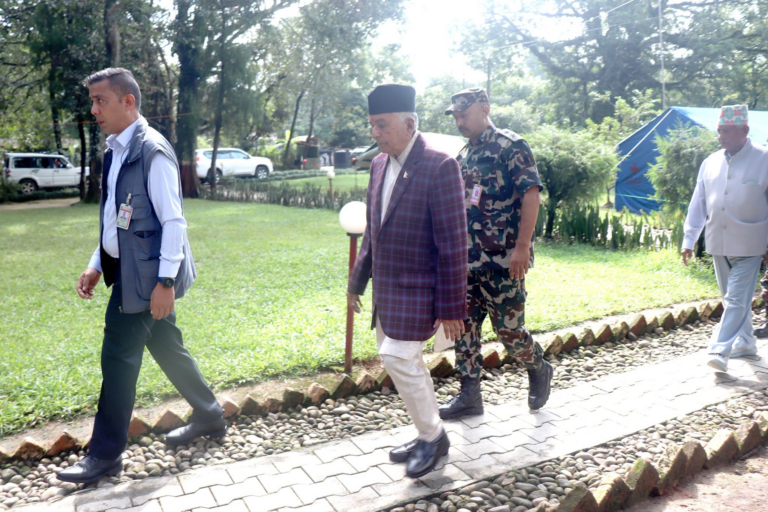 राष्ट्रपति पौडेल बाढी प्रभावित क्षेत्रमा